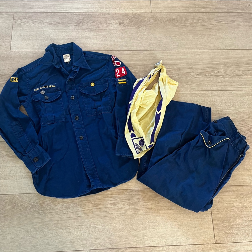 Vintage Boy Scouts Cub Scouts Lexington Kentucky Kids Uniform Set 1950s Size L